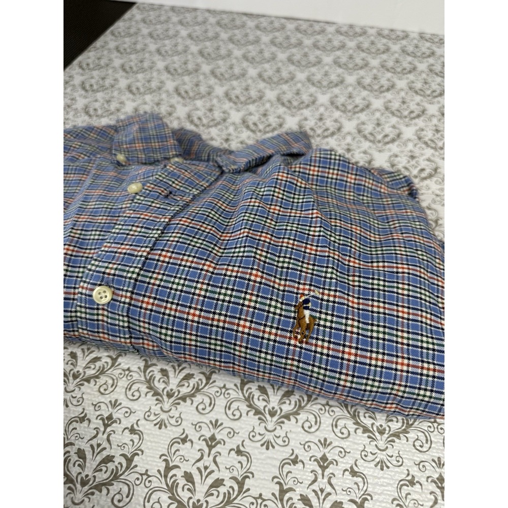 Polo Ralph Lauren Shirt Mens XL Button‎ Up Blue Red Green Check Plaid